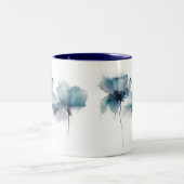 Delicate Blue Flowers tweetonige Mok (Center)