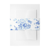 Delicate Blue Flowers Wedding Uitnodigingen Wikkel (Voorkant Voorbeeld)