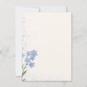 Delicate Blue Forget-Me-Not Wedding Kaart (Achterkant)