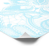 Delicate Blue Lace Quinceanera Welcome Sign Perfect Poster (Hoek)