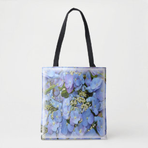Delicate Blue Lacecap Hydrangea Tote Bag