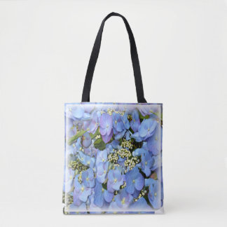 Delicate Blue Lacecap Hydrangea Tote Bag