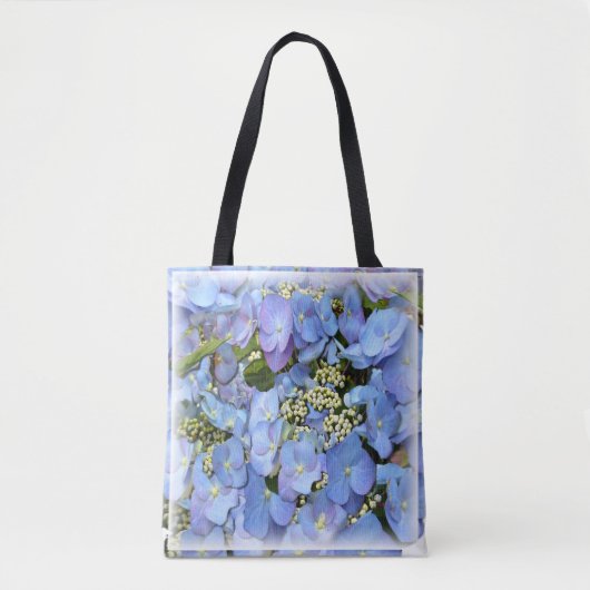 Delicate Blue Lacecap Hydrangea Tote Bag (Voorkant)