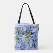 Delicate Blue Lacecap Hydrangea Tote Bag (Achterkant)
