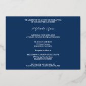 Delicate Blue & Red Shades Floral Botanical Posies Folie Uitnodiging (Achterkant)