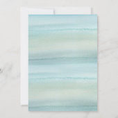 Delicate Blue | Waterverf Floral Baby shower Kaart (Achterkant)