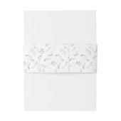 Delicate Blue Wildflowers Wedding Uitnodigingen Wikkel (Achterkant Voorbeeld)