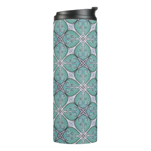 Delicate Blues Thermal Tumbler Thermosbeker (Gedraaid links)