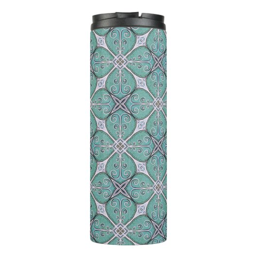 Delicate Blues Thermal Tumbler Thermosbeker (Achterkant)