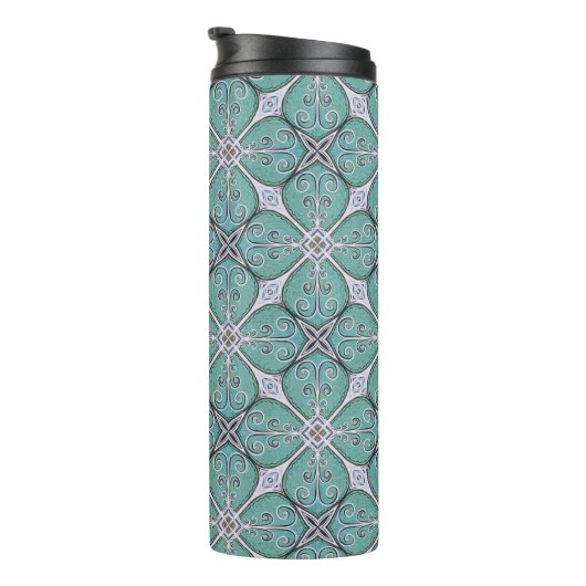 Delicate Blues Thermal Tumbler Thermosbeker (Geroteerd rechts)