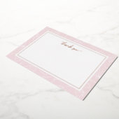 Delicate Blush Bloemige Bedank Foil Notitiekaart (Gedraaid)