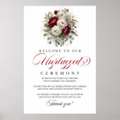 Delicate Blush Burgundy Unplugged Ceremonie Poster (Voorkant)