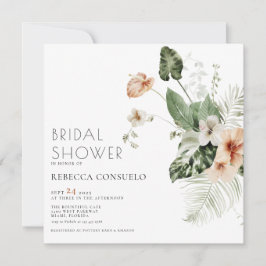Delicate Blush Floral Greenery Vrijgezellenfeest I Bedankkaart