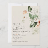 Delicate Blush Floral Greenery Vrijgezellenfeest Kaart (Voorkant)