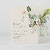 Delicate Blush Floral Greenery Vrijgezellenfeest Kaart (Staand voorkant)