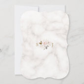 Delicate Blush Gold Floral Vrijgezellenfeest Tea P Kaart (Achterkant)