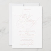 Delicate Blush Pink Modern Calligrafie Klassiek Kaart (Voorkant)