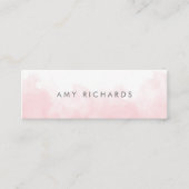 Delicate Blush Pink Waterverf Elegant Pastel Mini Visitekaartje (Voorkant)