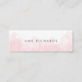 Delicate Blush Pink Waterverf Elegant Pastel Mini Visitekaartje