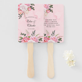 Delicate Blush Pink White Waterverf Peony Wedding Handwaaier