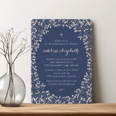 Delicate Blush Roze Bloemen Doop of Doop Kaart