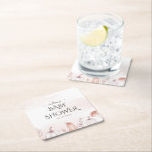 Delicate Blush Warm Tone Herfst Pumpkin Baby showe Kartonnen Onderzetters (Insitu)