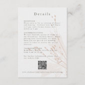 Delicate Blush Waterverf Bloemen Trouwdetails Informatiekaartje (Voorkant)