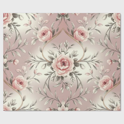 Delicate Blush Waterverf Gift Wrap Cadeaupapier (Vlak)