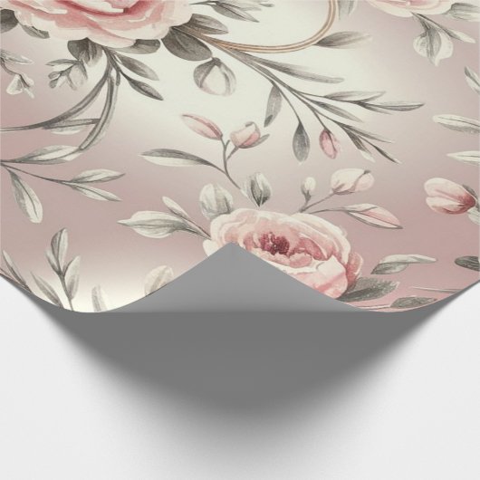 Delicate Blush Waterverf Gift Wrap Cadeaupapier (Hoek)