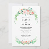 Delicate boeket bruiloft uitnodiging (Voorkant)