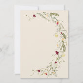 Delicate Boho Dark Gray Wildflower Baby Brunch Kaart (Achterkant)