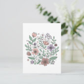Delicate Boho Floral Kaart (Staand voorkant)