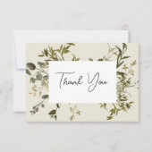 Delicate Boho Greenery Wedding Hartelijk dank Bedankkaart (Voorkant)