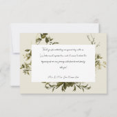 Delicate Boho Greenery Wedding Hartelijk dank Bedankkaart (Achterkant)