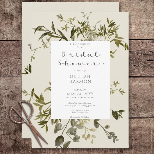Delicate Boho Groene Bruiloftssalon Kaart