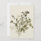 Delicate Boho Groene Bruiloftssalon Kaart (Achterkant)