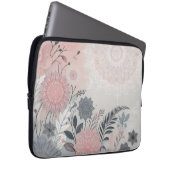 Delicate Boho Lace Pink Grey Laptop Tablet Sleeve (Voorkant Rechts)