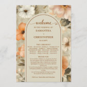Delicate Boho Terracotta Beige Olive Sage Program Programmakaart (Voorkant)