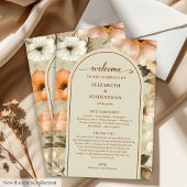 Delicate Boho Terracotta Beige Olive Sage Program Programmakaart