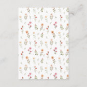 Delicate Boho Wilde Bloem Bruiloftsshower Bedankkaart (Achterkant)
