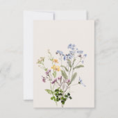 Delicate Boho Wildflower Cream Bruiloft Save The Date (Achterkant)