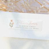 Delicate Boho Wildflower Script Retouradres Etiket