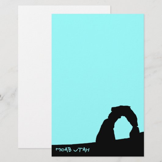 Delicate boog skyline briefpapier (Voorkant / Achterkant)