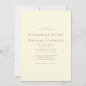 Delicate Bord geel modern geen ouderenbruiloft Kaart (Voorkant)