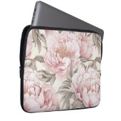 Delicate Bord Roze Pioenzak Elektronica Laptop Sleeve (Voorkant Rechts)