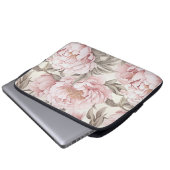 Delicate Bord Roze Pioenzak Elektronica Laptop Sleeve (Voorkant onderkant)