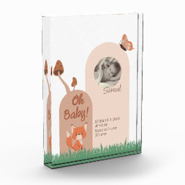 Delicate bos-thema Fox Baby Stats Fotoblokken