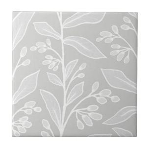 Delicate Botanic Reverie L2 Wit Grote Planten Tegeltje
