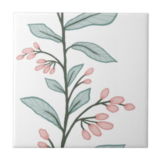Delicate Botanic Reverie L4 Grote Planten Pastel Tegeltje