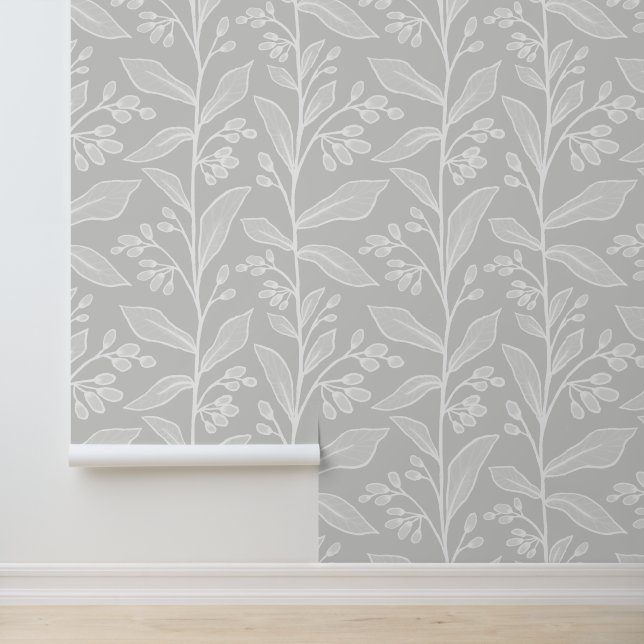 Delicate Botanic Reverie L7 Grote Witte Planten Wa Behang (Applicatie)
